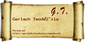 Gerlach Teodózia névjegykártya